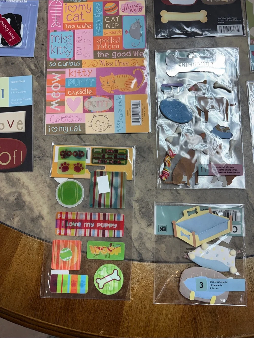 Scrapbooking Assorted Pet-Themed Sticker Pack - Multi-Color lot 42